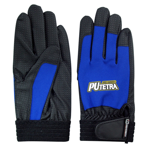 PUテトラ TE-007 PU 保護具 手袋合成・人工皮革 ブルー M