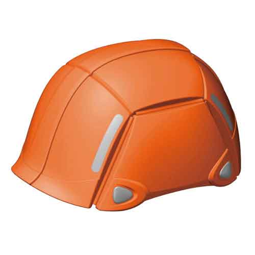 折りたたみヘルメットブルーム TOYO 保護具 ヘルメット防災用 NO.100 オレンジ