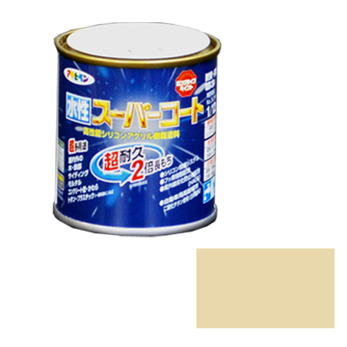 多用途 水性スーパーコート アサヒペン 塗料・オイル 水性塗料1 1/12ティントベージュ